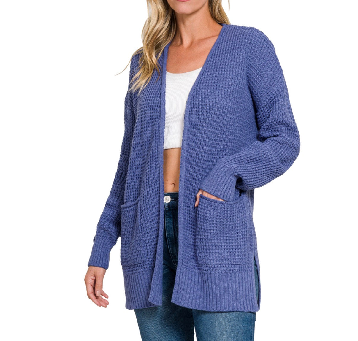 Waffle Knit Cardigan