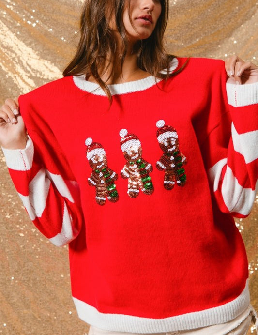 Red Gingerbread Sweater