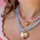 Pink & Blue Heart Necklaces