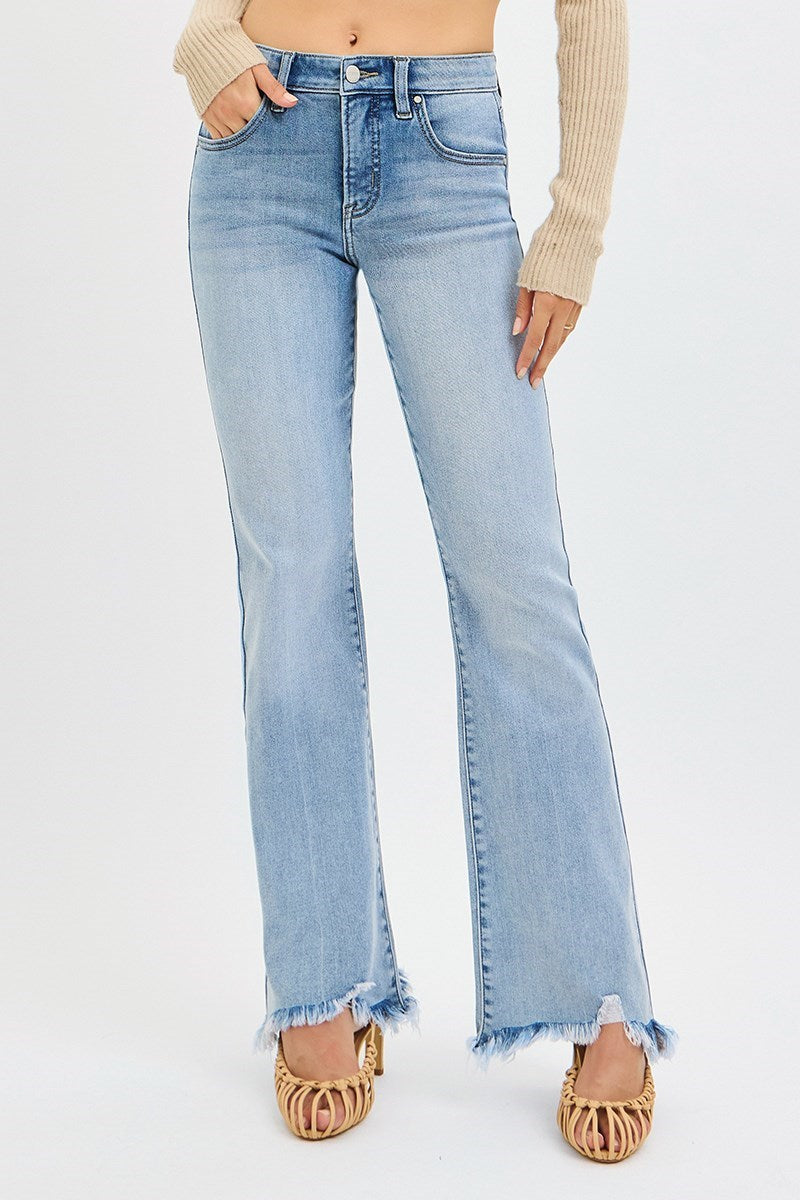 Frayed Hem Detail Jeans