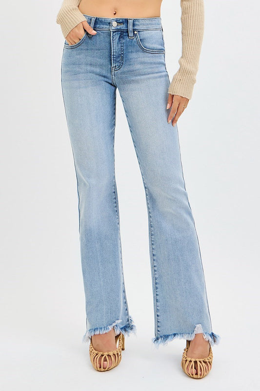 Frayed Hem Detail Jeans