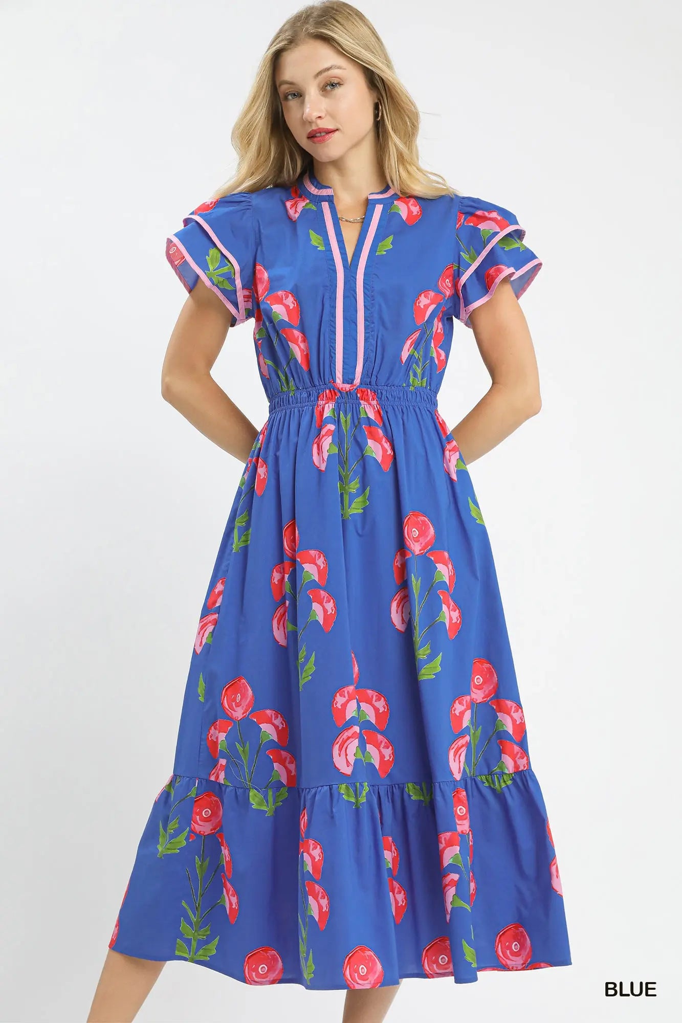 Blossom Meadow Print Midi Dress