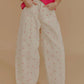 Pink Polka Dot Barrel Jeans