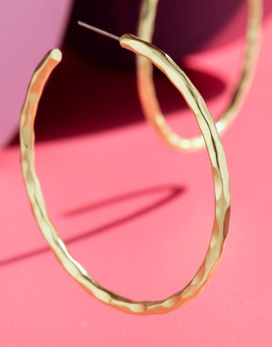 Round Gold Hoop Earrings