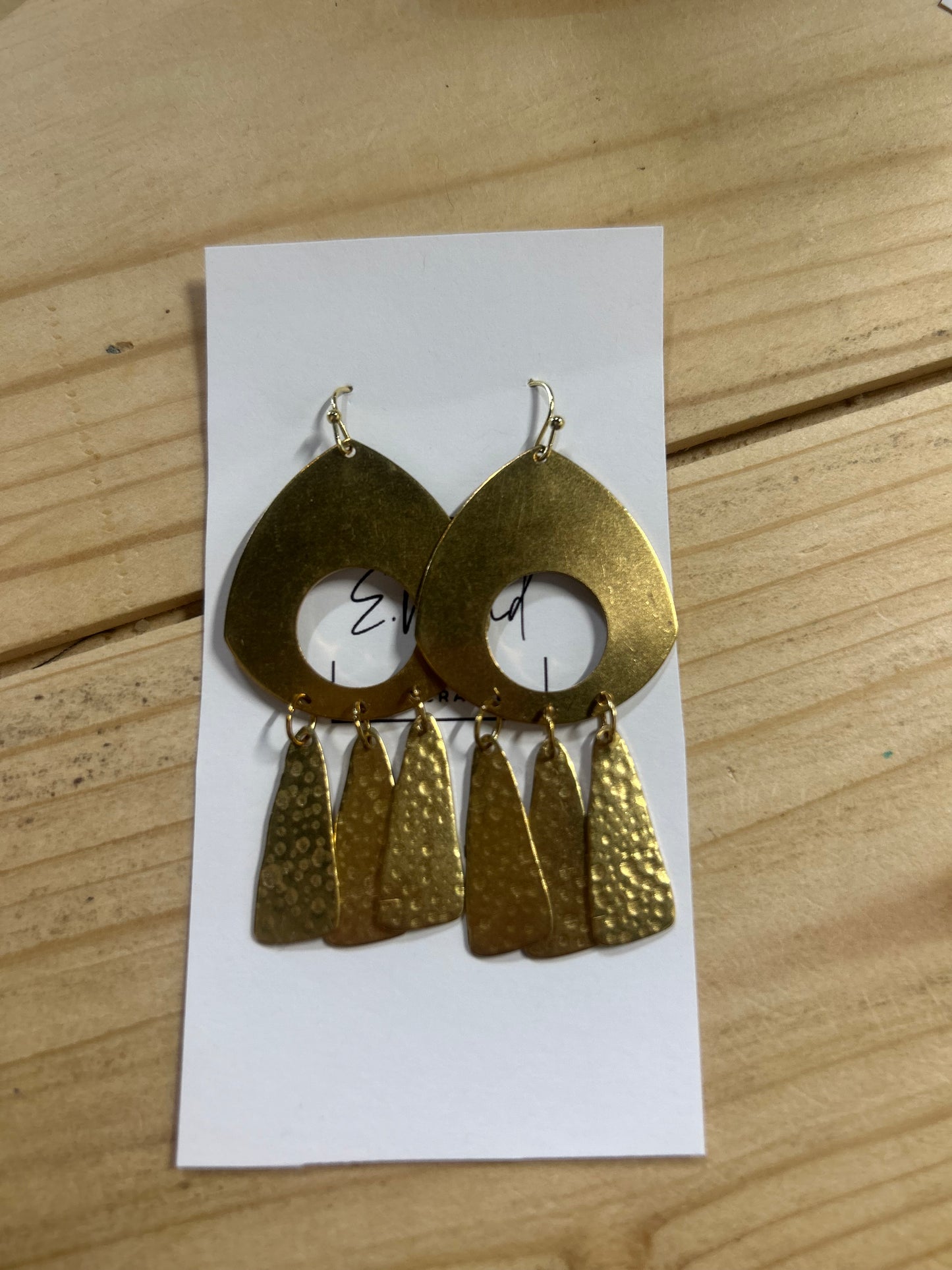 Gold Petal Earrings