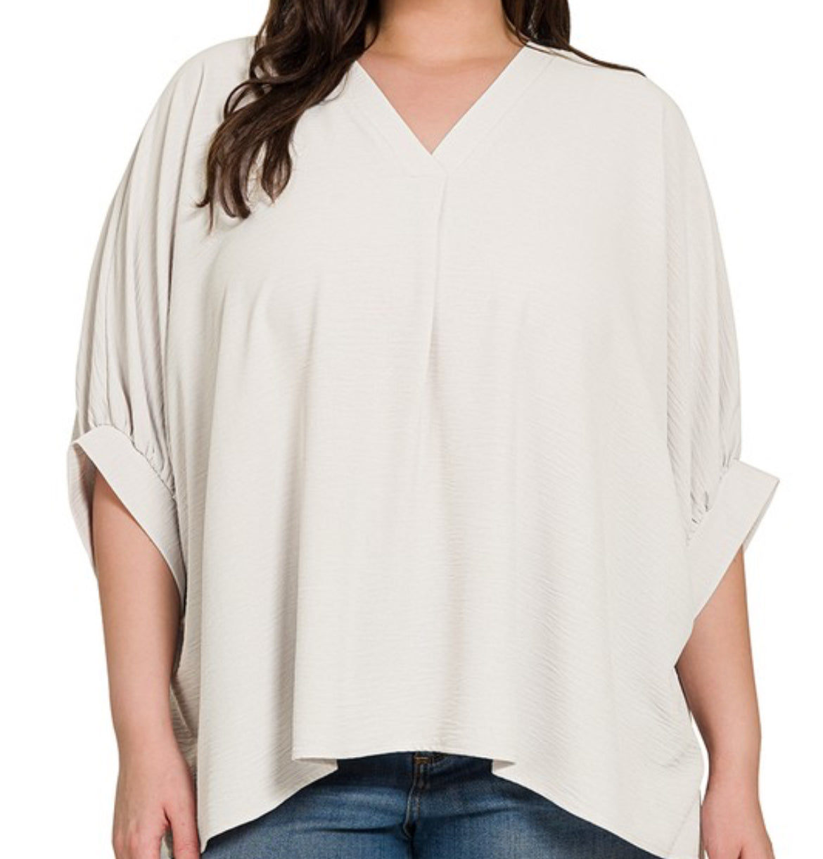 Woven Puff Half Sleeve Top