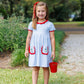 So Berry Sweet Ruffle Pocket Dress