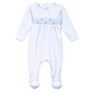 Jacob Smocked Footie - Light Blue