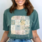 Rejoice In The Lord Always Vintage Floral Comfort Colors Tee