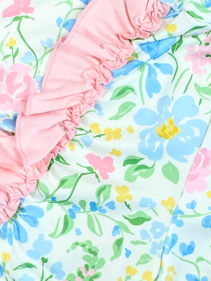 Chickadee Floral Ruffled Shorts Set