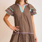 Boho Ruffle Sleeve Mini Dress