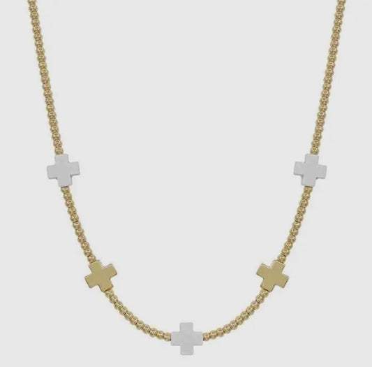 Gold & White Necklace