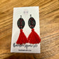 Bulldog Football Earrings