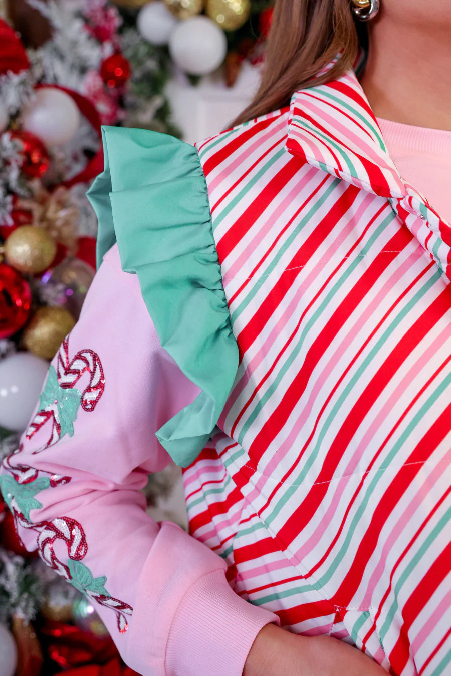 Candy Cane Puffer Vest