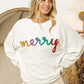 White Tinsel Merry Sweater