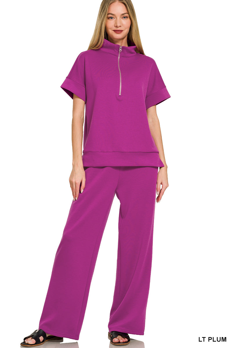 Quarter Zip Two Piece Set