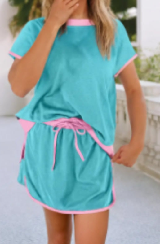 Colorblock Skirt Sets