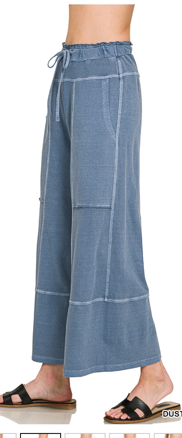 French Terry Exposed Seam Pants