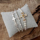 Cross Bracelet Set Worn Silver
