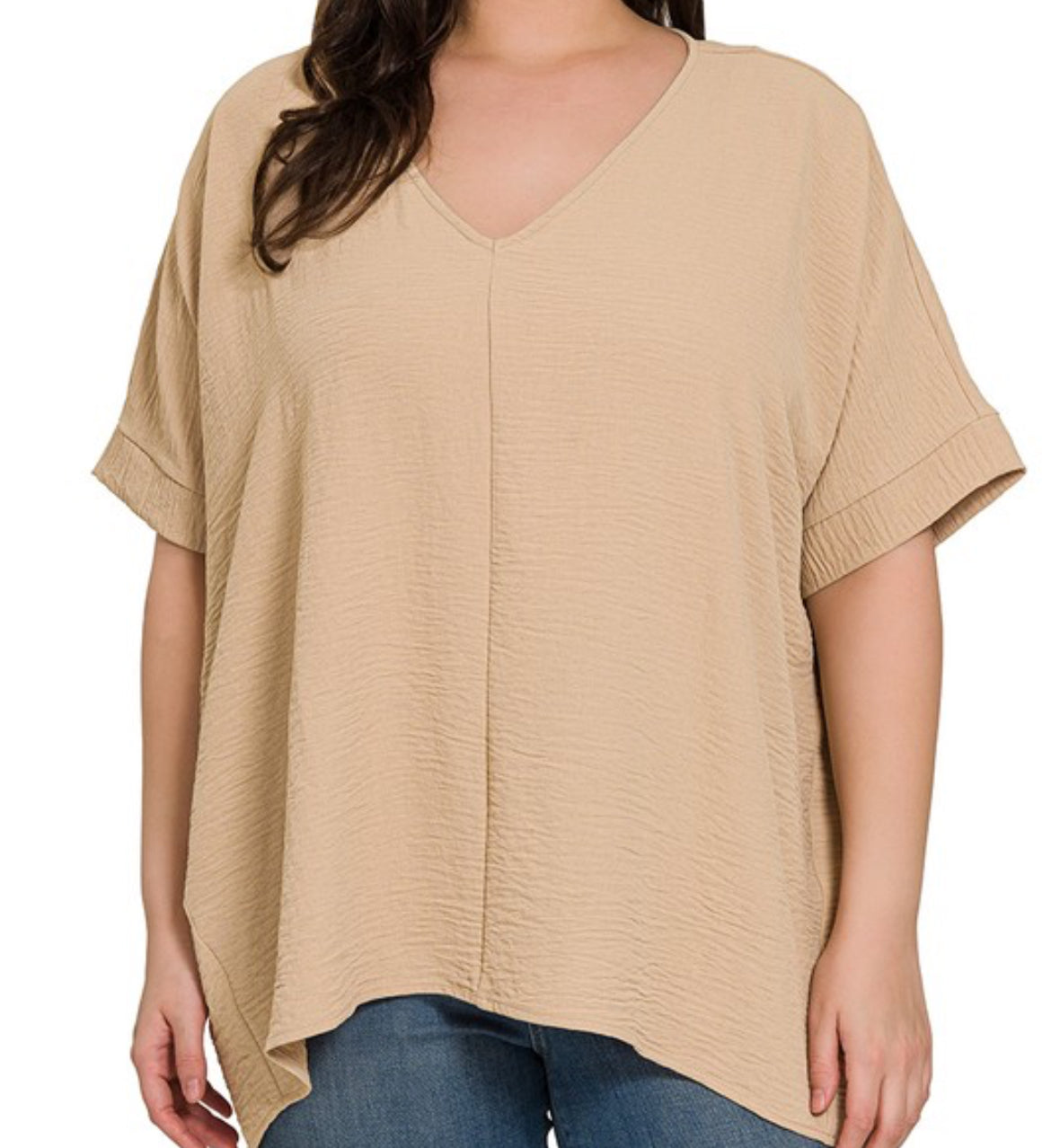 Plus Dolman Short Sleeve Top