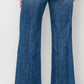 High Rise Ankle Wide Jeans
