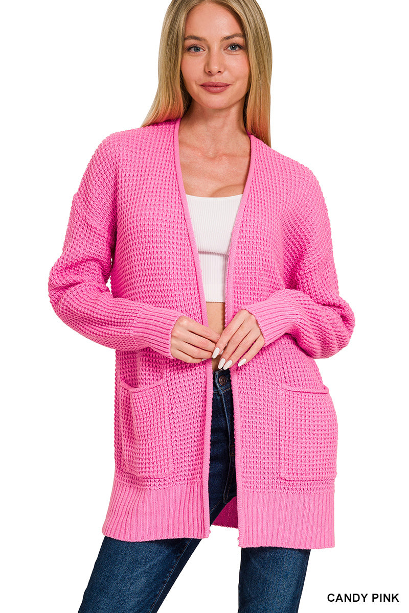 Waffle Knit Cardigan