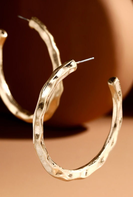 Textured Hoop Earrings