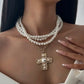 Pearl Cross Necklace