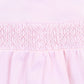 Newborn Baby Girl Pink Smocked Footie - Soft Pima Cotton