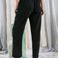 SOLID CASUAL WIDE PANTS WITH WAIST BAND