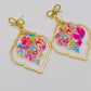 Bow Acrylic Dangle Earrings