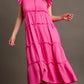 Tiered Tie Midi Dress
