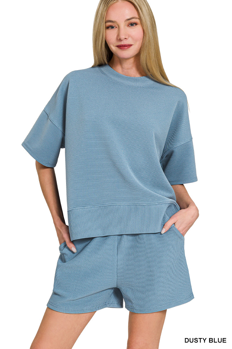 Ribbed Shorts Set