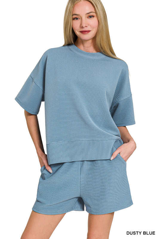 Ribbed Shorts Set