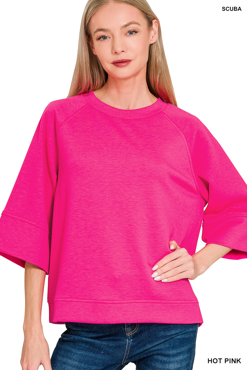 Scuba 3/4 Sleeve Top