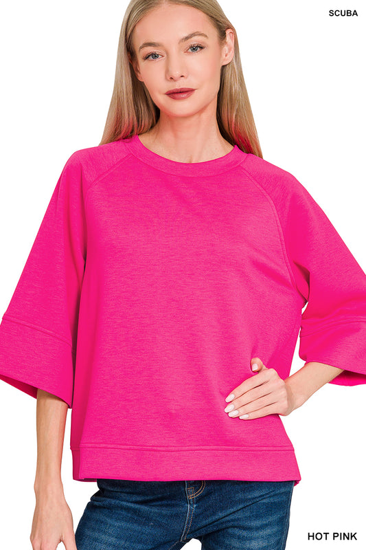Scuba 3/4 Sleeve Top