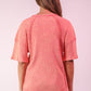 NT12086X-PLUS SIZE Mineral Washed Ribbed Knit Casual Top