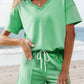 Comfy V Neck Tee & Pockets Shorts Set | S-XL
