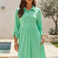 Collared Shirt Dress w/ Pockets