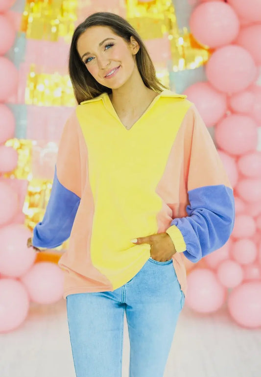 Colorful Colorblock Pullover