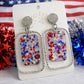 Red, White, Blue Earrings
