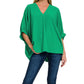 Woven Airflow Half Sleeve Top