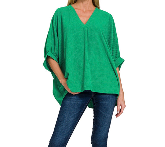 Woven Airflow Half Sleeve Top