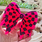 Checkered Bow Car Freshie