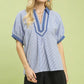 Striped Collar Top