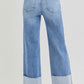 Wide Cuff Washed Jeans