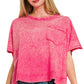 Acid Wash Oversized Top