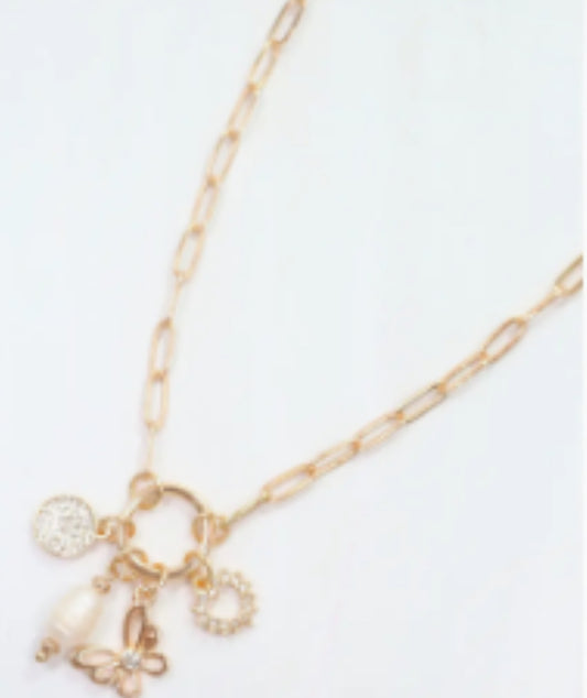 Pearl Charm Necklace