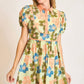 Vintage Floral Babydoll Dress