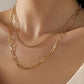 Gold Double Chain Necklace